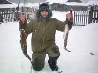 Зимняя рыбалка в Карелии на озере Сямозеро. 2009
