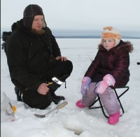 Зимняя рыбалка в Карелии. Февраль 2014.