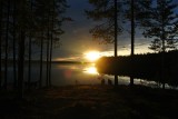 Закат на озере Пяльвозеро. Карелия