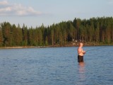 вечерняя рыбалка, озеро Пяльвозеро, Карелия