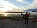 Закат на озере Линдозеро