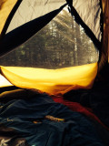 В палатке